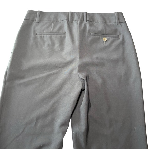 Favorite Fit Tollegno 1900 Italian Wool Wide Leg Dress Pants Navy Work Chic Sz 6 - Picture 6 of 9